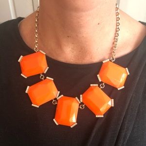 Banana Republic Orange Statement Necklace